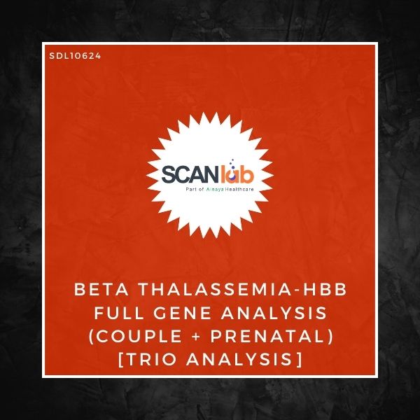 BETA THALASSEMIA-HBB FULL GENE ANALYSIS (COUPLE+PRENATAL) [TRIO ANALYSIS] (SDL10624)
