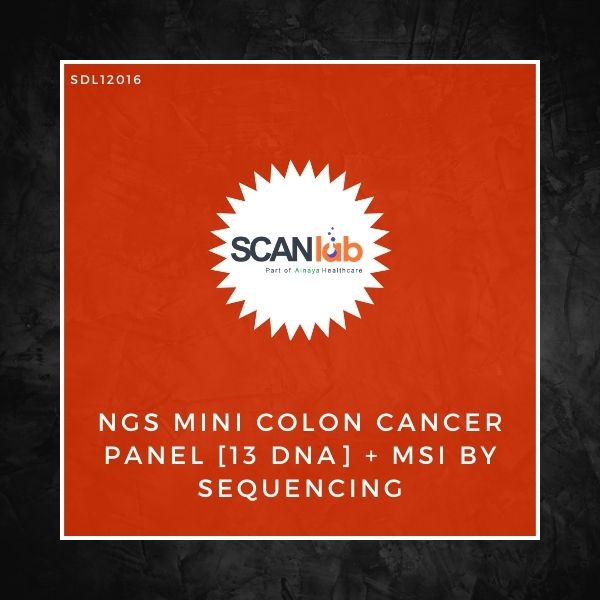 NGS MINI COLON CANCER PANEL [13 DNA]+MSI BY SEQUENCING (SDL12016)