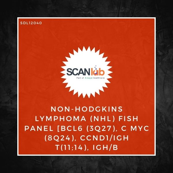 NON-HODGKINS LYMPHOMA (NHL) FISH PANEL [BCL6 (3Q27), C MYC (8Q24), CCND1/IGH T(11;14), IGH/B (SDL12040)