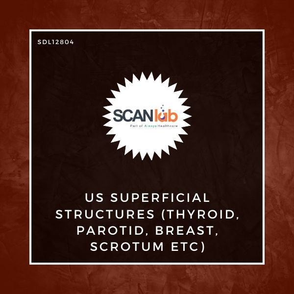 US SUPERFICIAL STRUCTURES (THYROID, PAROTID, BREAST, SCROTUM ETC--) (SDL12804)