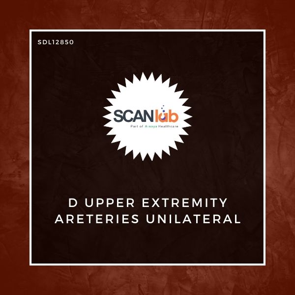 D UPPER EXTREMITY ARETERIES UNILATERAL (SDL12850)