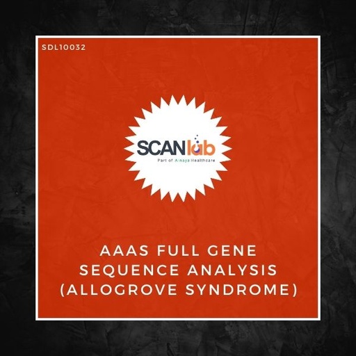 [SDL10032] AAAS FULL GENE SEQUENCE ANALYSIS (ALLOGROVE SYNDROME) (SDL10032)