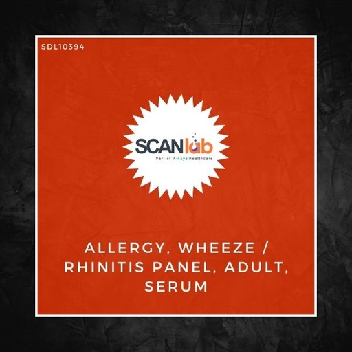 [SDL10394] ALLERGY, WHEEZE/RHINITIS PANEL, ADULT, SERUM (SDL10394)