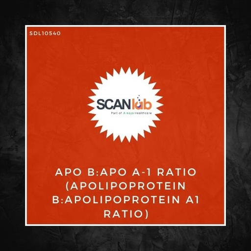 [SDL10540] APO B:APO A-1 RATIO (APOLIPOPROTEIN B:APOLIPOPROTEIN A1 RATIO) (SDL10540)