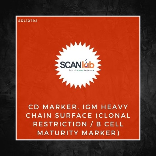 [SDL10792] CD MARKER, IGM HEAVY CHAIN SURFACE (CLONAL RESTRICTION/B CELL MATURITY MARKER) (SDL10792)
