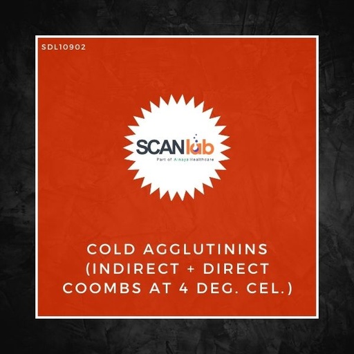 [SDL10902] COLD AGGLUTININS (INDIRECT+DIRECT COOMBS AT 4 DEG. CEL.) (SDL10902)