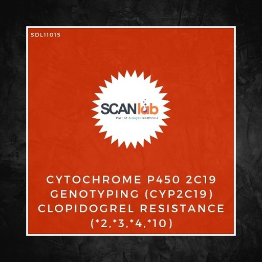 [SDL11015] CYTOCHROME P450 2C19 GENOTYPING (CYP2C19) CLOPIDOGREL RESISTANCE (*2,*3,*4,*10) (SDL11015)