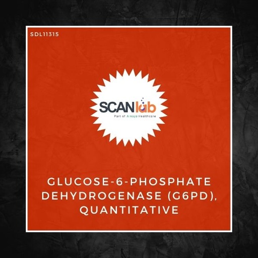 [SDL11315] GLUCOSE-6-PHOSPHATE DEHYDROGENASE (G6PD), QUANTITATIVE, BLOOD (SDL11315)