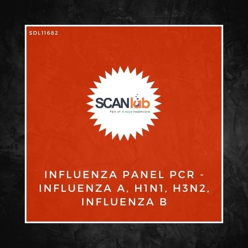 [SDL11682] INFLUENZA PANEL PCR-INFLUENZA A, H1N1, H3N2, INFLUENZA B' (SDL11682)