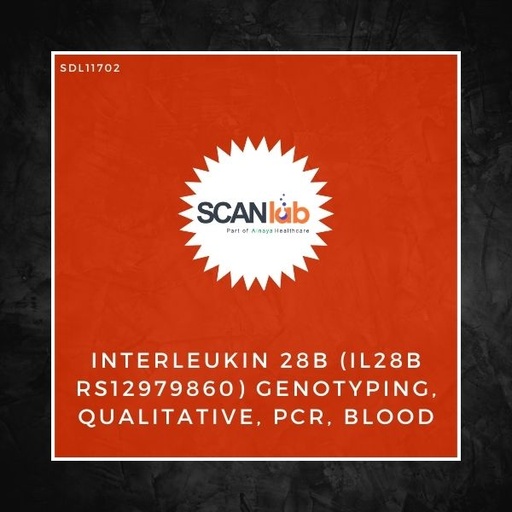 [SDL11702] INTERLEUKIN 28B (IL28B RS12979860) GENOTYPING, QUALITATIVE, PCR, BLOOD (SDL11702)