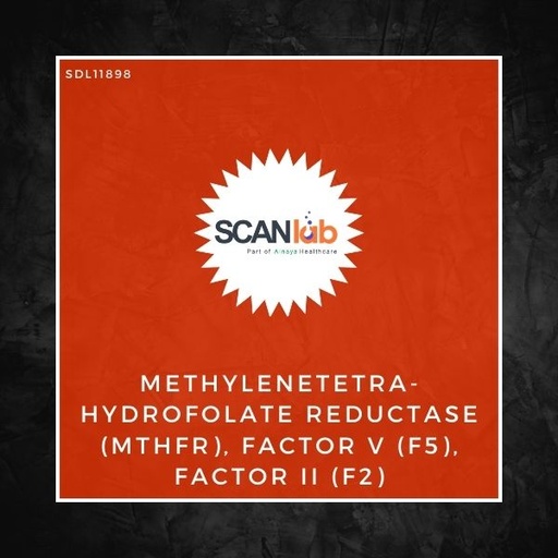 [SDL11898] METHYLENETETRAHYDROFOLATE REDUCTASE (MTHFR), FACTOR V (F5), FACTOR II (F2) (SDL11898)