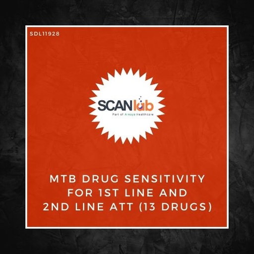 [SDL11928] MTB DRUG SENSITIVITY FOR 1ST LINE AND 2ND LINE ATT(13 DRUGS) (SDL11928)