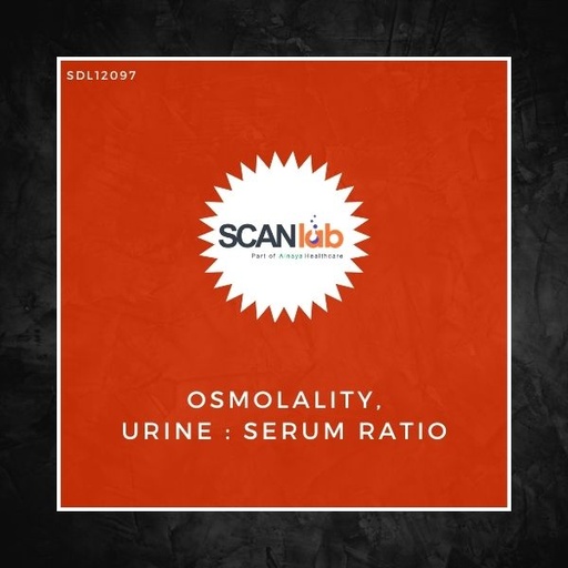 [SDL12097] OSMOLALITY, URINE : SERUM RATIO (SDL12097)