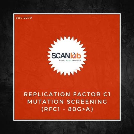 [SDL12279] REPLICATION FACTOR C1 MUTATION SCREENING (RFC1-80G>A) (SDL12279)