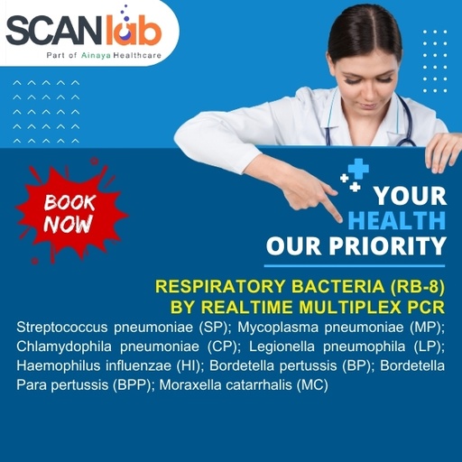 [SDL12280] RESPIRATORY BACTERIA (RB-8) BY REALTIME MULTIPLEX PCR (SDL12280)